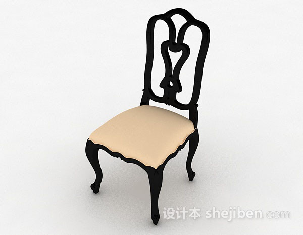 黑色家居椅3d模型下载