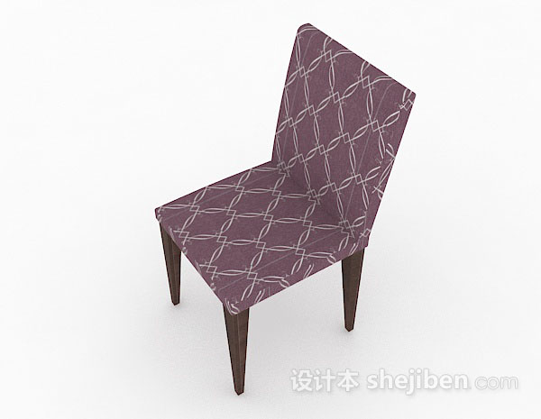 现代风格紫色家居椅子3d模型下载