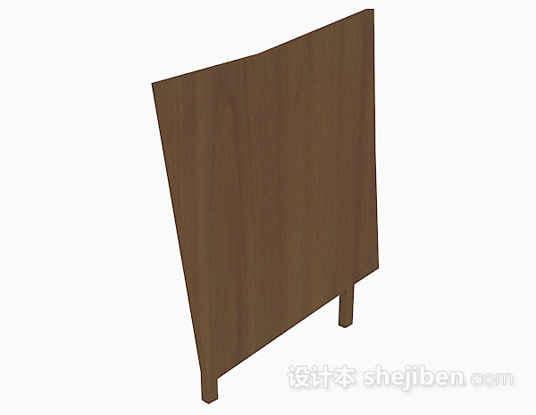 设计本棕色木质个性展示柜3d模型下载