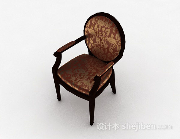 中式风格中式木质家居椅3d模型下载