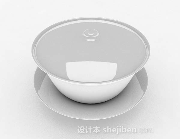 现代风格白色茶具3d模型下载