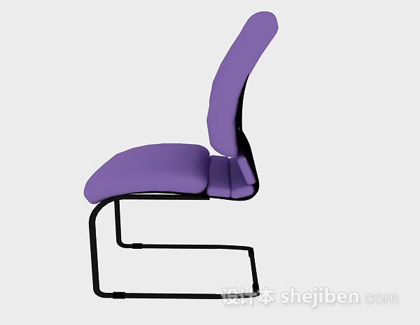设计本紫色办公椅3d模型下载