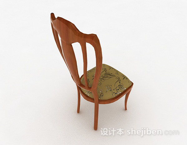 设计本棕色家居椅子3d模型下载