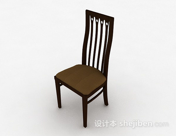免费简单木质家居椅子3d模型下载