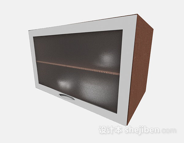 现代风格木质棕色橱柜3d模型下载
