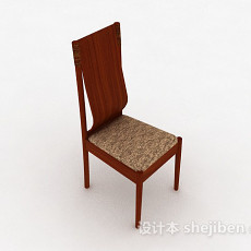 棕色木质家居椅子3d模型下载
