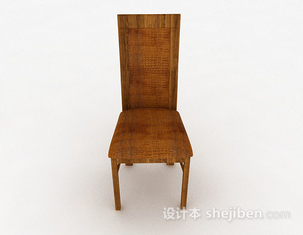 现代风格黄棕色家居椅子3d模型下载