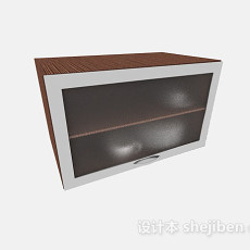 木质棕色橱柜3d模型下载