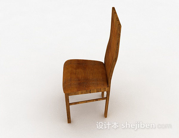设计本黄棕色家居椅子3d模型下载