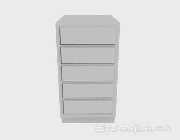 现代风格灰色储物柜3d模型下载