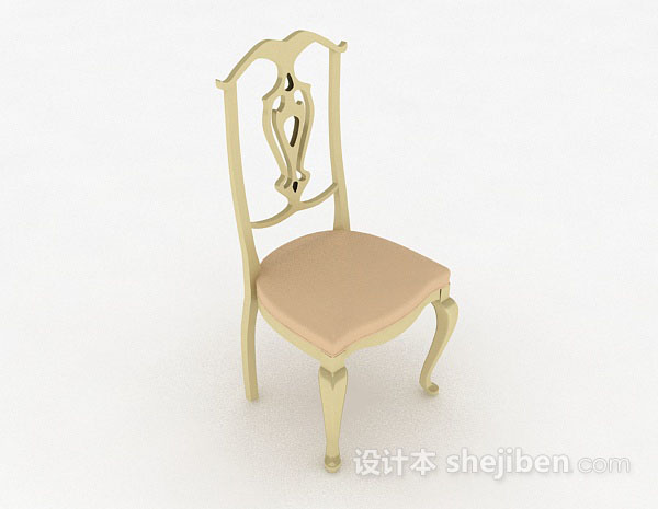 黄色家居椅3d模型下载