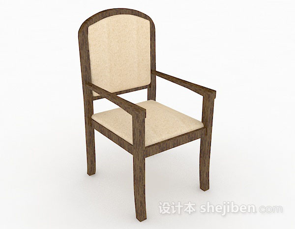木质简单家居椅3d模型下载