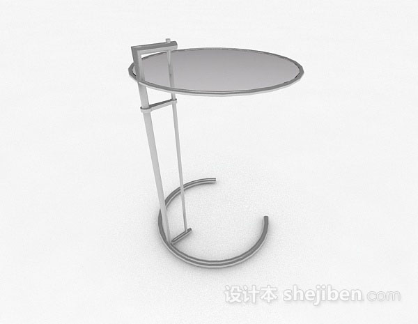 设计本灰色简约餐桌3d模型下载
