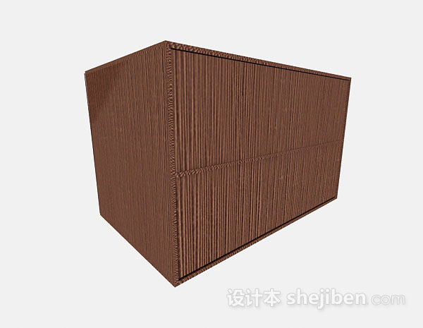 设计本木质棕色橱柜3d模型下载