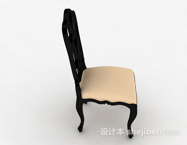 免费黑色家居椅3d模型下载