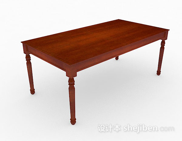 红棕色木质餐桌