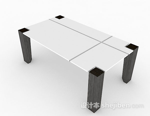 现代风格现代简约餐桌3d模型下载