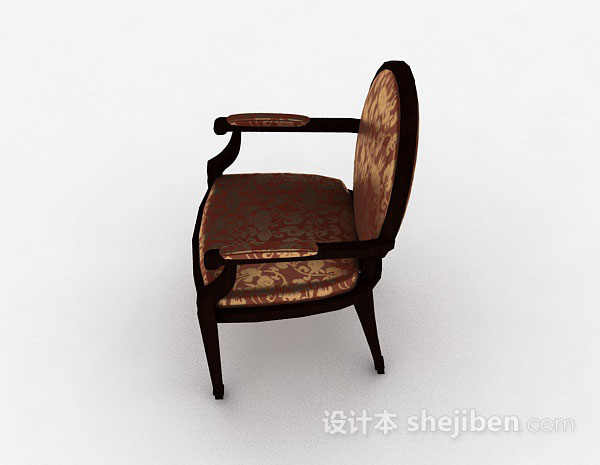 设计本中式木质家居椅3d模型下载