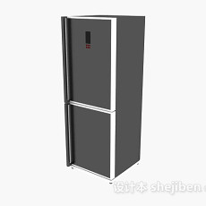 灰色电冰箱3d模型下载
