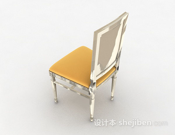 设计本黄色家居椅子3d模型下载