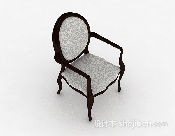复古家居椅子3d模型下载