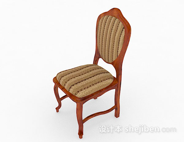 现代风格木质家居椅子3d模型下载