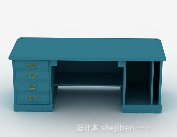 蓝色书桌