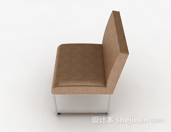 免费棕色简约家居椅3d模型下载