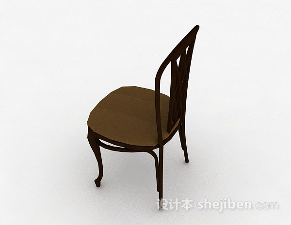 设计本木质棕色家居椅子3d模型下载