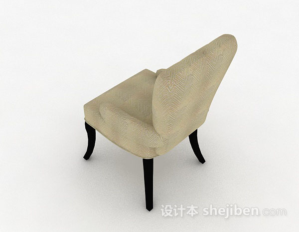 设计本棕色家居椅子3d模型下载