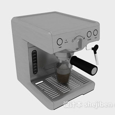 灰色咖啡机3d模型下载