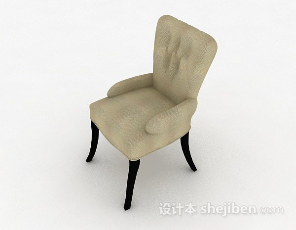 现代风格棕色家居椅子3d模型下载