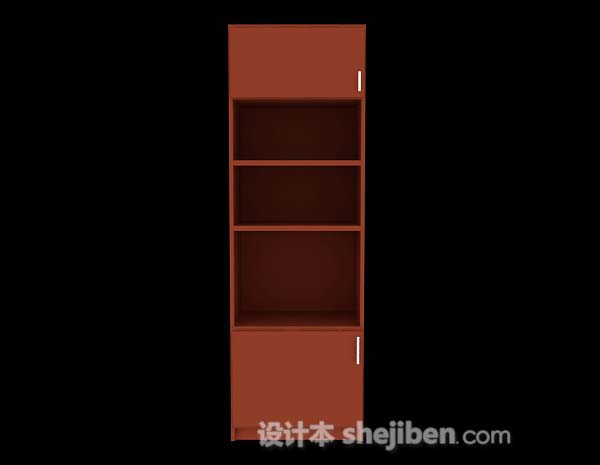 红棕色木质展示柜