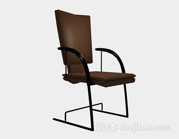 免费棕色休闲椅子3d模型下载