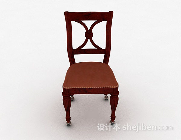 现代风格家居木质椅子3d模型下载