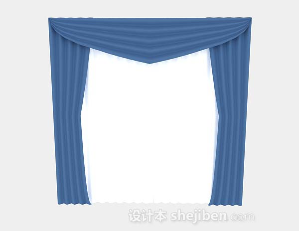蓝色窗帘