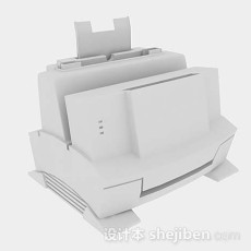 白色打印机3d模型下载