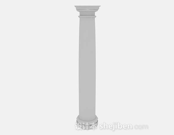 中式灰色柱子