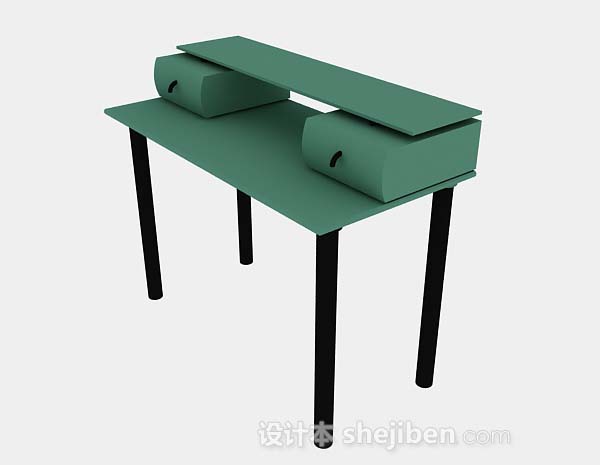 绿色书桌3d模型下载