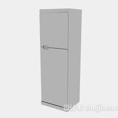 灰色冰箱3d模型下载