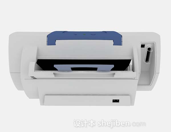 现代风格蓝白打印机3d模型下载