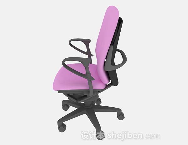 设计本粉色办公椅3d模型下载
