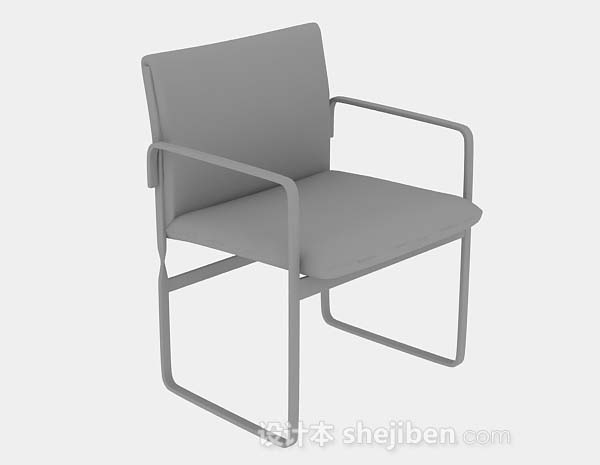 免费灰色家居椅3d模型下载