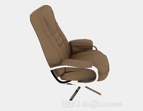 设计本棕色办公椅3d模型下载
