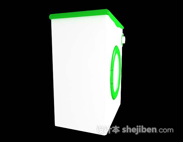 免费绿色洗衣机3d模型下载