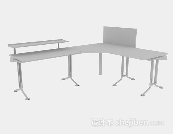 灰色简约办公桌