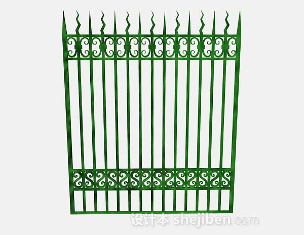 绿色铁栏杆