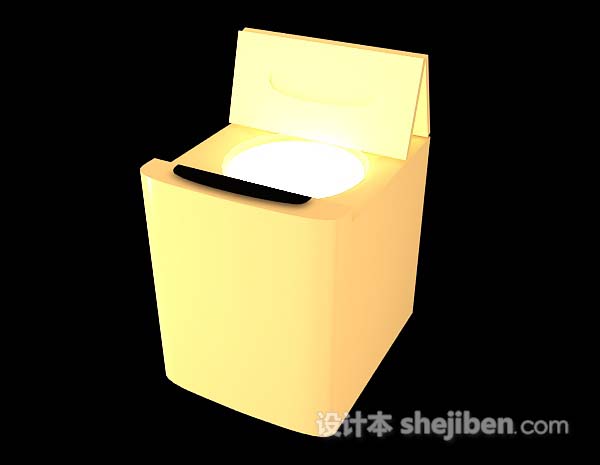 现代风格黄色洗衣机3d模型下载