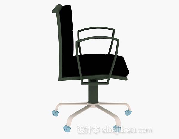 设计本黑色办公椅3d模型下载
