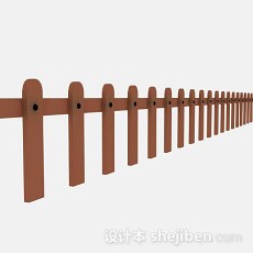 木质棕色栅栏3d模型下载
